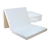 WOLFCAMP Klappmatratze Gästebett Gäste-Matratze Faltmatratze Reisebett Reisematratze Camping Wohnmobil Klappbett Faltbett leicht 4,5kg geruchsneutral waschbar 80 x 195cm inklusive Tragetasche