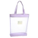 Nähbuch Taschen Kinder Netztasche mit Reißverschluss, einfache transparente A4-Tasche Taschen Damen Blau Andermatt (Purple, One Size)