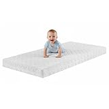 Bodyprotect Babymatratze 70x140 cm, Made in EU, Ökotex, Komfortschaum Matratze Little Dreams, Höhe ca. 9 cm, auch als Kindermatratze 70 x 140 cm, Bezug waschbar und Kochfest bis 95 Grad