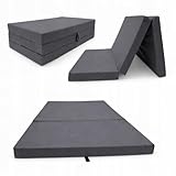 Odolplusz Faltmatratze Klappmatratze Matratze faltbar klappbar Gästematratze Reisematratze 65x180x7cm (Grau)