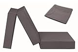 Badenia Trendline faltbare Gästematratze XXL incl. Husse mit praktischen Taschen, Komforthöhe von 15cm, 196 x 65 x 15,5 cm Liegefläche, Öko-Tex zertifiziert, hellgrau