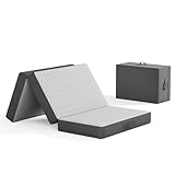 Uliyati Klappmatratze 120x200x15CM, 3-teilige Faltbare Matratze Öko-Tex Zertifiziert, Memoryschaum Gästematratze mit Abnehmbarer Bezug und Aufbewahrungstasche, für Reisen Camping Gästebett