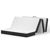 Faltmatratze kleines Doppelbett, 10,2 cm, einfache 4-lagige Aufbewahrung, waschbarer Bezug, Druckentlastung Camping, Wohnwagen, Reisen, Gäste (120 x 190 x 10 cm)