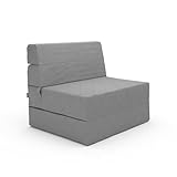 VitaliSpa Sofa Lima, Grau, 100 cm mit Schlaffunktion