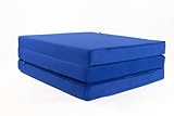 FORTISLINE - Klappmatratze 195x60x9cm - 3-teilige Faltmatratze - H2 Gästematratze - Camping Faltbare - Kamping Bett - Waschbar Bezug - Erwachsene Klappbar - Reisematratze - Schaumstoff Matratze
