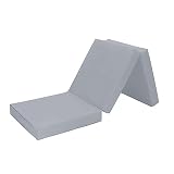 Loft 25 Z-Bed Klappmatratze | Gästematratze,3-teilige Faltmatratze | Wasserfestes Faltbares Matratze | klappbar, Faltbare Matratze Erwachsene | Bequemer innen außen Futon (Silber)