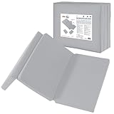 roba Reisebettmatratze 'roba Style' 60x120cm für Babys & Kinder - Faltbare Matratze für Reisebett und Babybett - Klappmatratze inkl. Tragetasche - Hellgrau