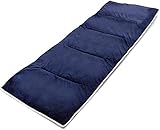 campMax XL Campingbett Feldbettauflage, 190 x 75 cm Martratze für Feldbett Klappbar, Weich und Gut Isolierende Baumwollauflage mit Hochwertiger Polyesterfüllung, Marineblau