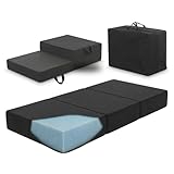 Arensberger Amalia Gästebett Klappmatratze 75x200 cm | 16 cm XXL NANOCELL® Gelschaum | Faltmatratze mit Transporttasche | Gästematratze klappbar für Boden, Kinder & Camping | Faltbare Matratze