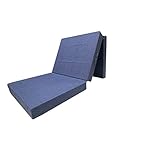 Pillows24 Klappmatratze Grau 195x80x10, Gästebett klappbar aus Foam, Faltmatratze für Erwachsene auch als Reisebett oder Gästematratze verwendbar, nach ÖKO TEX Standard