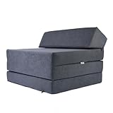 FORTISLINE - Klappmatratze 200x70x10cm - 3-teilige Faltmatratze - H2 Gästematratze - Camping Faltbare - Kamping Bett - Waschbar Bezug - Erwachsene Klappbar - Reisematratze - Schaumstoff Matratze