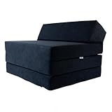 FORTISLINE - Klappmatratze 200x70x10cm - 3-teilige Faltmatratze - H2 Gästematratze - Camping Faltbare - Kamping Bett - Waschbar Bezug - Erwachsene Klappbar - Reisematratze - Schaumstoff Matratze