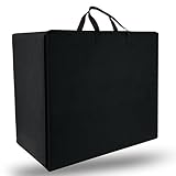 Beautissu Große Aufbewahrungstasche für Bettdecken, Kopfkissen, Klappmatratze 210 Liter – ‎65x75x42 cm – Bettzeug Aufbewahrungstasche Gartenauflagen Kleideraufbewahrung – Robuste Tragetasche Schwarz