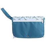 Vaguelly Baby-Wickeltasche Wickelunterlage für Babys windeltasche wasserdicht Urin-Pad Tischset Wickeltasche neugeboren Voller Polyester-Twill Reise-Aufbewahrungstasche