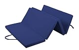 Gutekissen® Weichbodenmatte Gymnastikmatte Turnmatte Fitnessmatte Faltmatratze 4 EKO MAT (200x120x5, Dunkelblau)