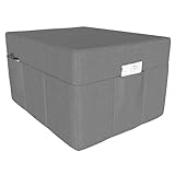 POKAR Husse für 3-teilige Faltmatratze Camping Matratze Gästematratze Feldbett Klappbett Gästebett Bodenmatratze Schlafmatratze 80 x 195 x 15 cm, Grau