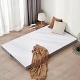 Z-hom Klappmatratze, Gästematratze, 3-teilige Faltmatratze, Dicke Schaumstoffmatratze, Faltbare Matratze, Erwachsene, Abnehmbarer und waschbarer Außenbezug (75×195×10cm)