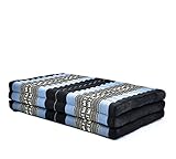 Leewadee Klappmatratze Gästebett Klappbar Auto Matratze Gästematratze Klappbar Faltbare Matratze Extrabreit, Kapok, 200 x 100 cm, Blau