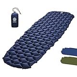 Bahidora® Isomatte . Isomatte Ultraleicht. Camping ,Schlafmatte kleines Packmaß - Ideal Camping Zelt, Trekking Schlafsack und Backpacking (Blau), Wander Zubehör, Reisematratze Erwachsene