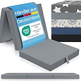 ELONEO Klappmatratze 65x195 cm, 9 cm hoch, Klappmatratze Kinder faltbar, klappbare Gästematratze, Faltbare Matratze, Reisematratze für Kinder und Erwachsene für Reisen und Camping