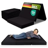 SHOGAZI Klappmatratze 160x200 x 12 cm, Gästematratze klappbar Made in Germany, Faltmatratze VERGLEICHSSIEGER, ultimativer Schlafkomfort, Orthopädischer Kaltschaum - Anthrazit