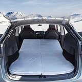 Telomat Camping-Matratze Memory Foam Tragbare Faltbare Auto Matratze mit Aufbewahrungstasche & Blatt für Tesla Model 3, Y, Rücksitz Auto Schlafbett (Grau)