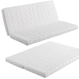 EROSS CONFORT Clic Clac Matratze für Schlafsofa, 130x190 cm, Doppelbett, Geschenk, Plaid, antibakteriell und schimmelabweisend, waschbarer Bezug