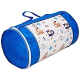 Best For Kids Kindermatratze 70x140 | Kinder Klappmatratze mit Blauem Reisetaschen-Bezug |Baby Matratze 70x140 aus 100% kuschelig weicher Baumwolle |Reisebett-Matratze | Bodenmatratze Kinder Waldtiere