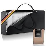 Celeko Home Palettenkissen Aufbewahrung 120 x 30 x 80 cm Aufbewahrungstasche XXL Oxford Polyester 600D Schwarz Wasserabweisend - Gartenpolster Tasche Groß Europaletten Schutzhülle