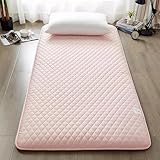 YYRHD-CZ Tatami-Isomatte, Bodenmatte, Futon-Matratze, rutschfeste Unterlage, Schlafsaalmatratze, Doppelklappmatratze, Campingmatratze, Geeignet for Den Boden, Gästebett, Sofa(Rosa,King)