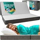 Klappmatratze – Gästematratze klappbar – 14cm dick & bequem H3 – Faltbare Matratze, platzsparend klappbar – Reisebett Erwachsene – Test SEHR GUT Oeko TEX Standard – Waschbarer Bezug - 140 x 195 cm