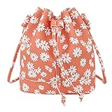 BOTCAM Taschen Mit Kette Mode Women Color Flower Crossbody-Umhängetasche Handtasche Pfeifen Taschen (Orange, One Size)