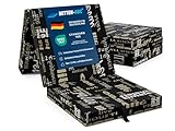Betten-ABC - Faltmatratze Relax (3-TLG.) - ideale für Gäste - Klappmatratze für Reisen, Camping & Kinder zum Spielen - Oeko-TEX-Zertifiziert - Bezug aus Baumwolle & Polyester - leicht verstaubar