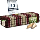 livasia Nachhaltige Klappmatratze Kapok XXL - 200x140x8cm - extrabreite Gästematratze, Faltbare Matratze doppel, ökologische Yogamatte, Gästebett klappbar, Liege Garten Balkon (Weinrot)