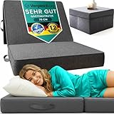 DYNMC you Klappmatratze 75x195x14 cm - Gästematratze Klappbar Mittel Hart H3 - Test SEHR GUT - Oeko TEX Zertifiziert - Gästebett Klappbar mit Husse - Faltmatratze - Bodenmatratze Kinderzimmer