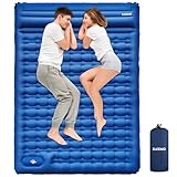 KASIMO isomatte selbstaufblasend 2 Personen 140x200cm luftmatratze Camping 12cm Verdicktes doppelt iso campingmatte für Zelt Ultraleicht mit kopfkissen Blau