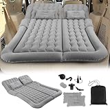 Peviasot Auto Matratze,SUV Luftmatratze mit Pumpe,(Grau) Faltbare MPV Luftbett,Verdickte Beflockung,für Camping Outdoor Traveling