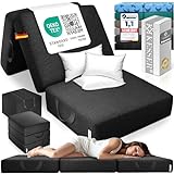 KESSER® Klappmatratze 75 x 195 x 15 cm Gästematratze 3-Fach faltbar zum Sitzhocker Faltmatratze Schaumstoff 25kg/m³ extra dick 15cm atmungsaktiv waschbar Abnehmbarer Bezug inkl. Camping Tragetasche