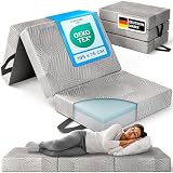 gurkler® Komfort Klappmatratze 75 x 195 x 15 cm - Memory Foam - Gästebett und Faltmatratze als Gästematratze - Bequem & waschbar