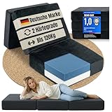 KLEO® Duo Premium Klappmatratze wendbar [H2 & H3] 2 Härtegrade, Gästebett klappbar | extra Dicke Faltmatratze, ergonomische Gästematratze (75x195x15cm)