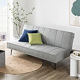 Zinus Quinn Clic Clac Schlafsofa - 2-in-1 Klappsofa - Geeignet für Gästezimmer und kleine Räume - Hellgrau