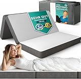 Klappmatratze – Gästematratze klappbar – 14cm dick & bequem H3 – Faltbare Matratze, platzsparend klappbar – Reisebett Erwachsene – Test SEHR GUT Oeko TEX Standard – Waschbarer Bezug - 140 x 195 cm